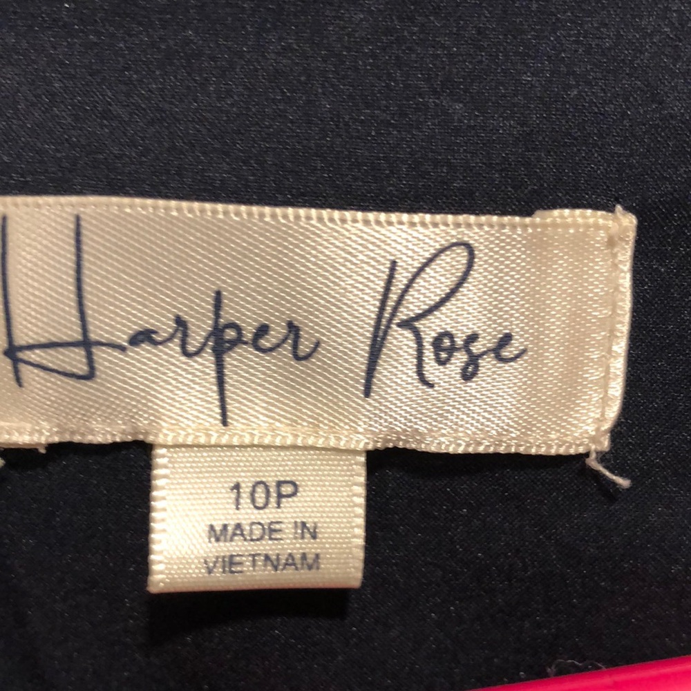 Size 10 Harper Rose long sleeve navy dress.